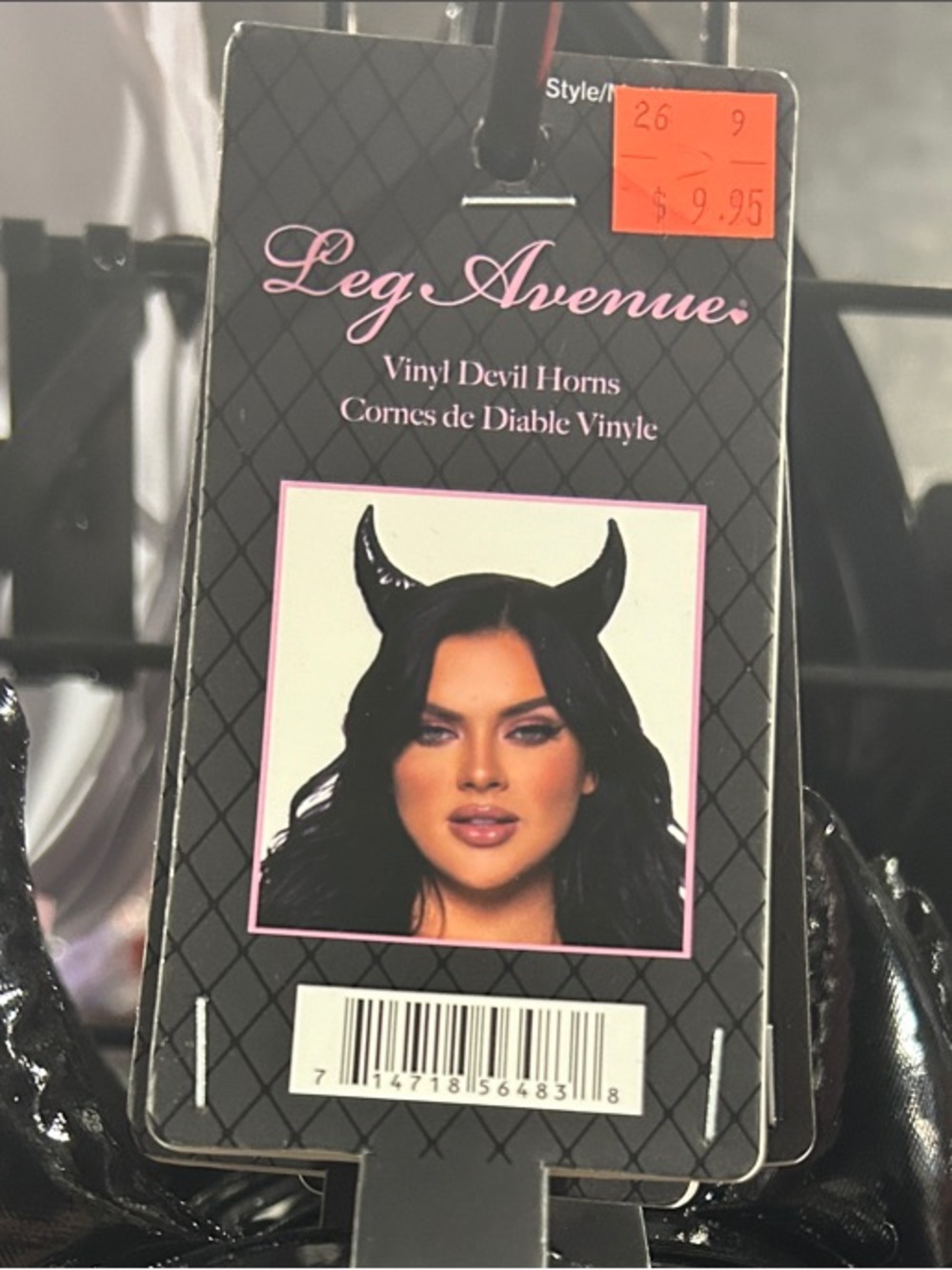 Leg Avenue Vinyl Devil Horns in Black